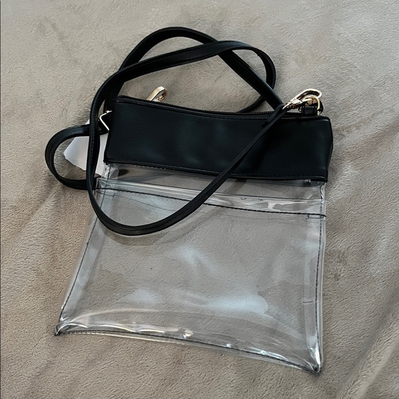 NWT Clear Zip Crossbody Bag - Picture 2 of 2